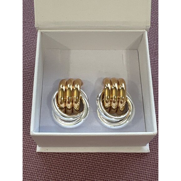 Heaven Mayhem Double Knot Earrings in Mixed Metal One Size Womens Jewelry - Picture 10 of 16
